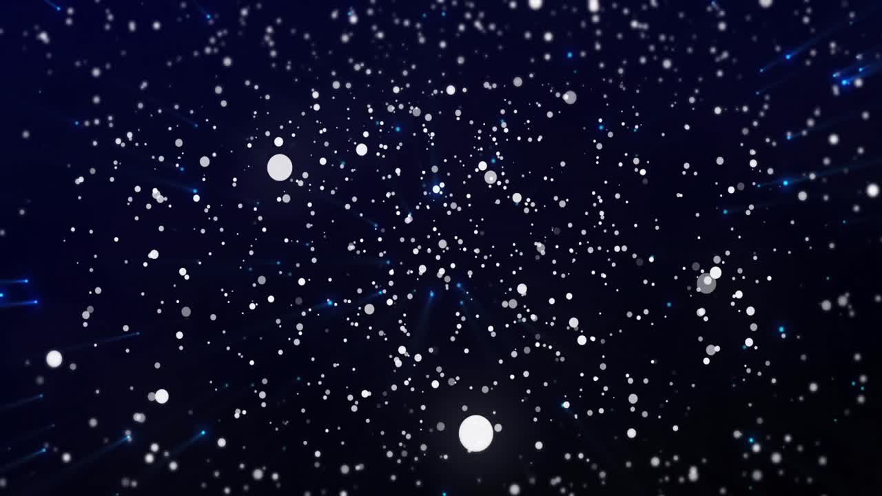 검은 바탕에 비치는 불과 눈의 애니메이션