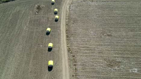 High-resolution-4K-aerial-drone-video-of-a-cotton-field-after-the-annual-cotton-harvest--Hulda-Israel