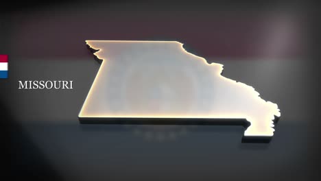 mapa animado en 3d de missouri