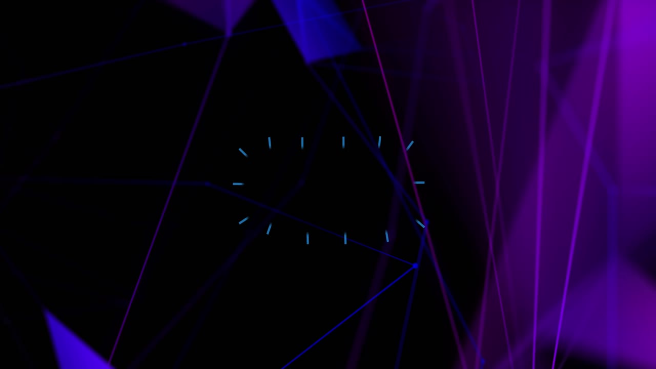 Animation of diverse shapes moving on black background