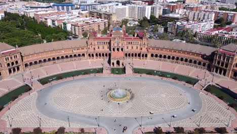 grand plaza de espana or spain square in seville, spain