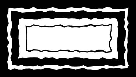 Scribbly drawing rectangles closing in animation motion
