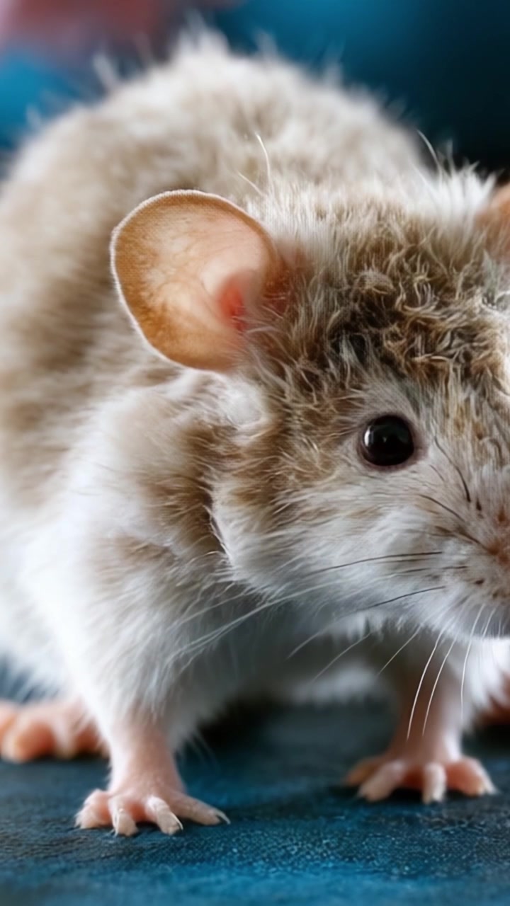 Un'esplorazione ravvicinata di un roditore dalla pelliccia morbida: caratteristiche uniche e dettagliate catturate con straordinaria chiarezza.