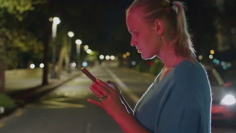 woman lives behind the screen of mobile