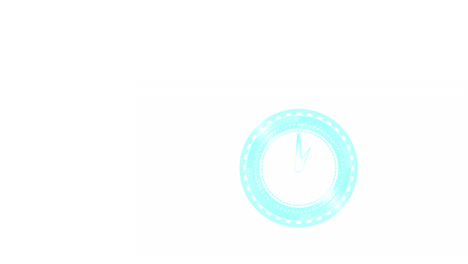 animation of clock moving fast on white background