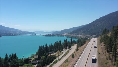 kalamalka colors: sunny july drive on okanagan highway