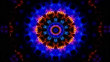 vibrant neon kaleidoscope mandala pattern
