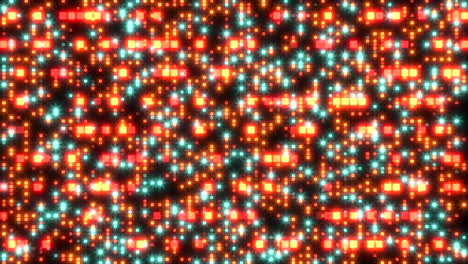 digital neon led dots pattern with glitch effect