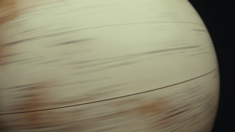 close-up of a vintage world globe