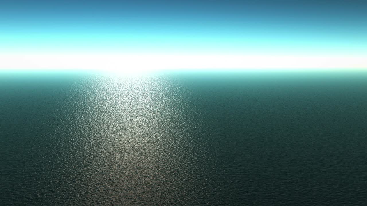 Vast expanse of sea reflecting sunlight
