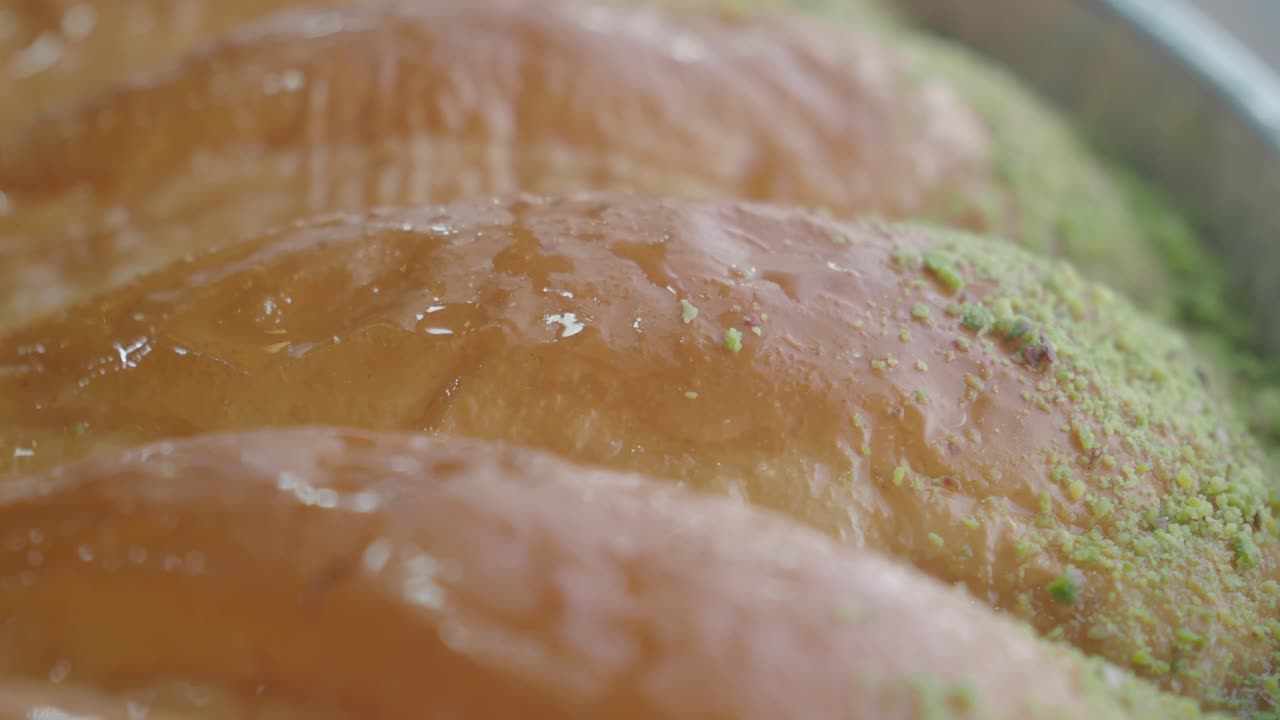 바클라바의 클로즈업