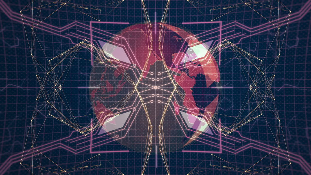 animación de un globo creado por computadora contra un fondo azul