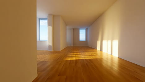 empty room with hardwood floor and natural light