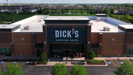 exterior view of dick's sporting goods store in a suburban setting.