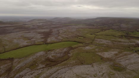 Smooth-aerial-pan-of-Burren-National-Park