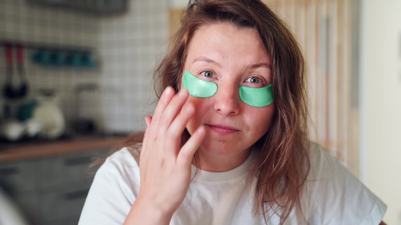 mujer joven haciendo rutina matutina. tratamiento de maternidad en el hogar. concepto de atención médica
