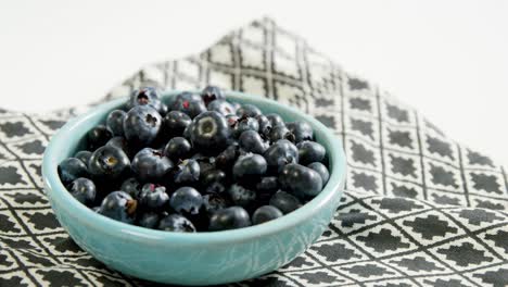 blueberries in bowl placed on table cloth 4k 4k