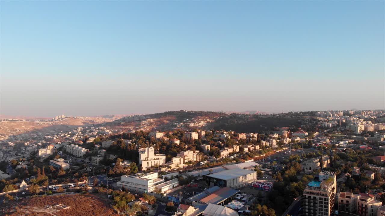 edificios del centro de jerusalén vista aérea