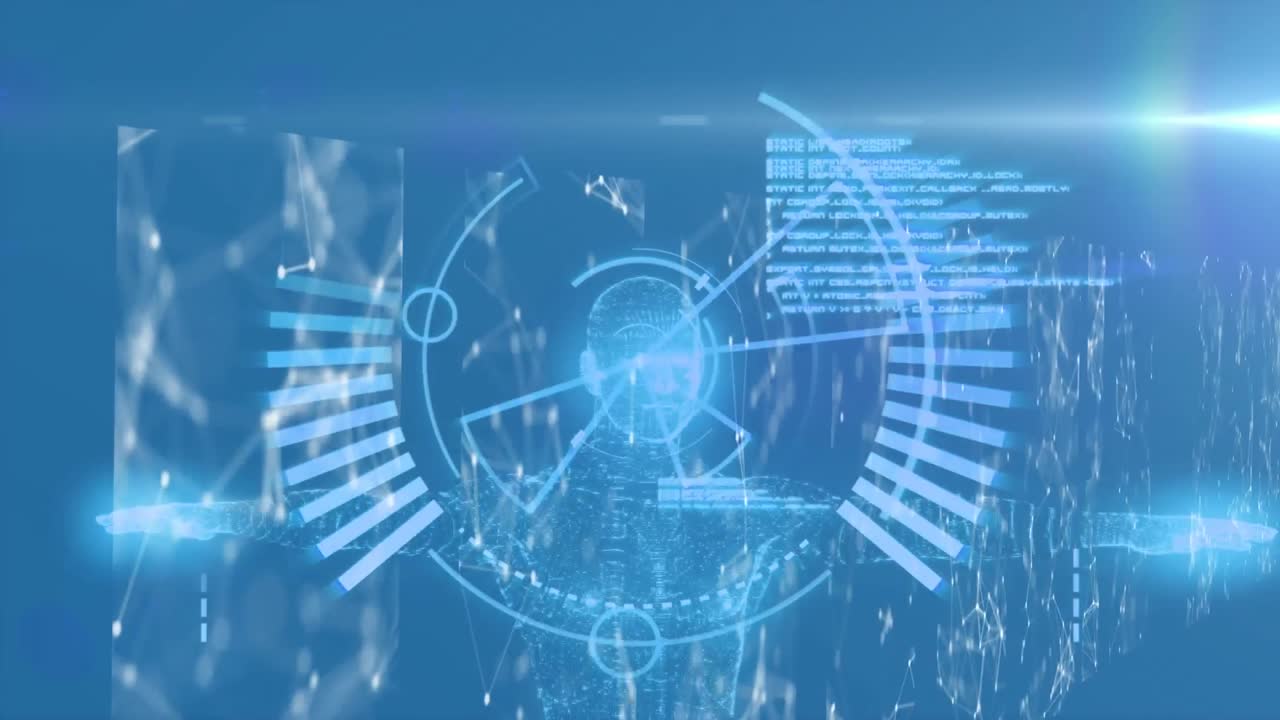 스 스캔과 연결 네트워크를 통해 인간 모델을 가진 데이터 처리의 애니메이션