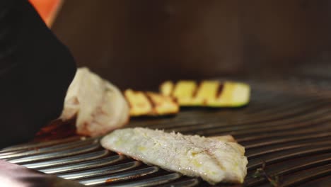 pescado y verduras a la parrilla