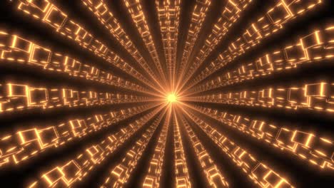 abstract glowing light tunnel