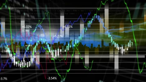 Animation-of-financial-data-processing-over-cityscape