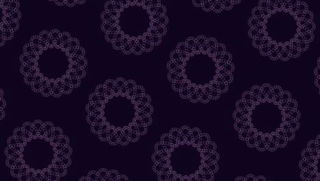 symmetrical purple circle pattern on black background seamless and stunning design