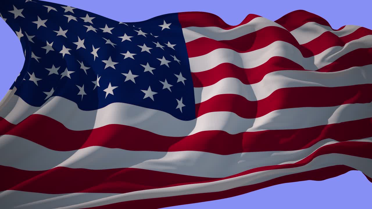 bandera de los estados unidos alfa bucle 4k