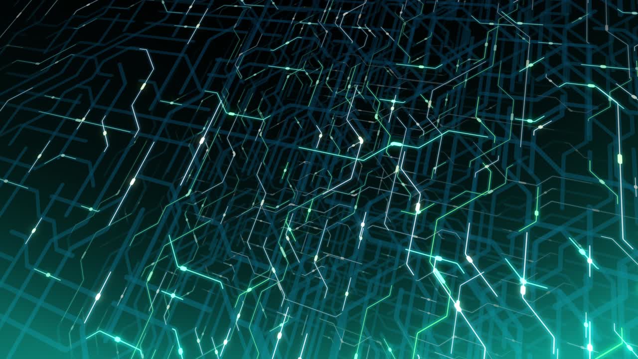 bucle sin costuras de 4 k de placa de circuitos impresos (pcb) en movimiento