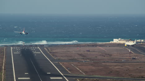 despegue y aterrizaje de aviones en el aeropuerto