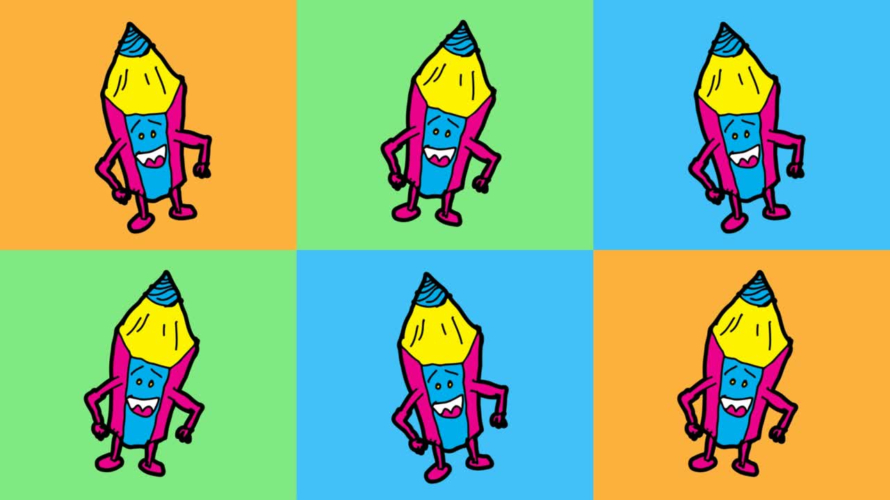 niños dibujando arte pop fondo sin costuras con tema de lápiz