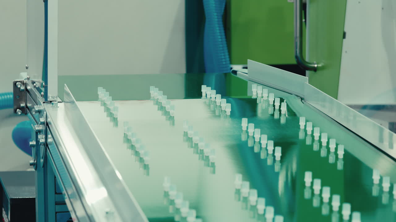 Automated conveyor belt with plastic parts