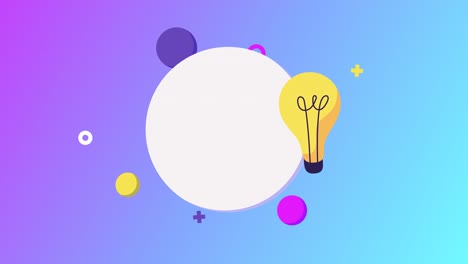 white banner for text, fun fact, information. 2d cartoon animation. light bulb symbol. interesting fact dyk sign. marketing and advertising tag. did you know template animated video with copy space