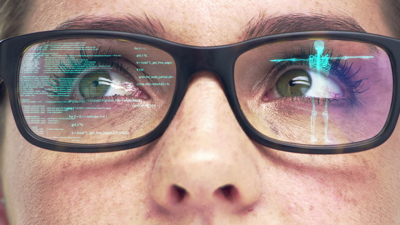 un par de gafas mejoradas digitalmente