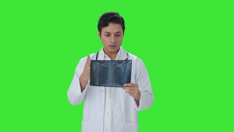 Indian-doctor-getting-shocked-after-seeing-X-ray-report-Green-screen