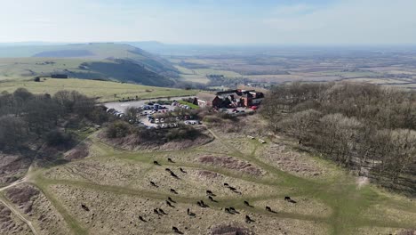 devils dyke car park sussex uk drone,aerial