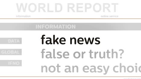 headline titles media with fake news and hoax information seamless loop animation