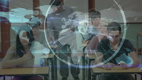 animación de redes de conexiones entre profesores y estudiantes en la universidad