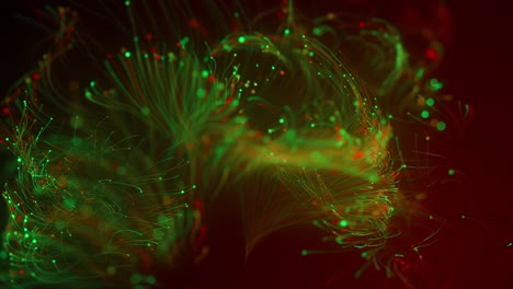 4k líneas de ondas de partículas abstractas puntos fondo - colores, carretera, - hermoso video de bucle de brillo