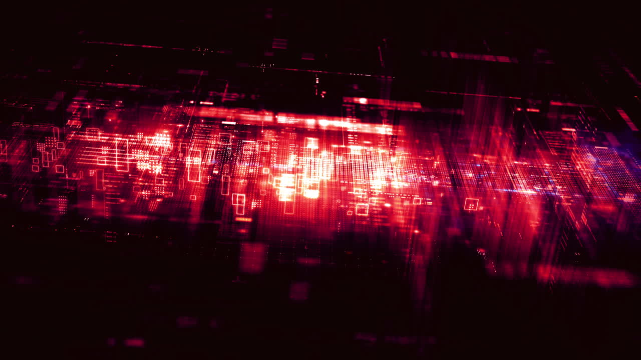 미래의 스크린 디스플레이 매트릭스, 암호화 된 숫자를 가진 하이테크 디지털 데이터 텔레메트리, 컴퓨터 데스크 스크린을 위한 동적 배경 표시