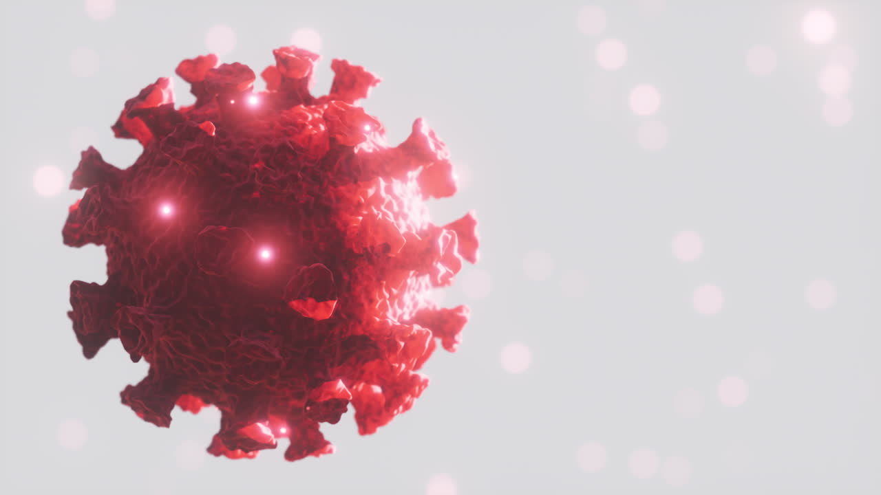 vista microscópica de un virus infeccioso corona covid-19