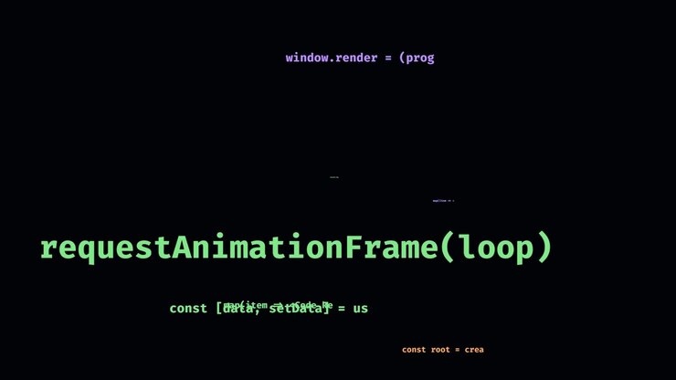 Animatie van dynamische programmeercode op een donkere achtergrond
