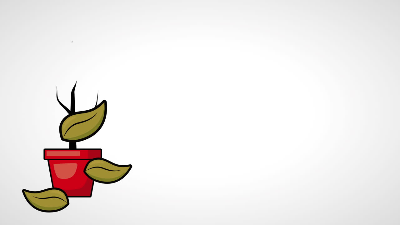 hola temporada de otoño con animación de plantas de árboles