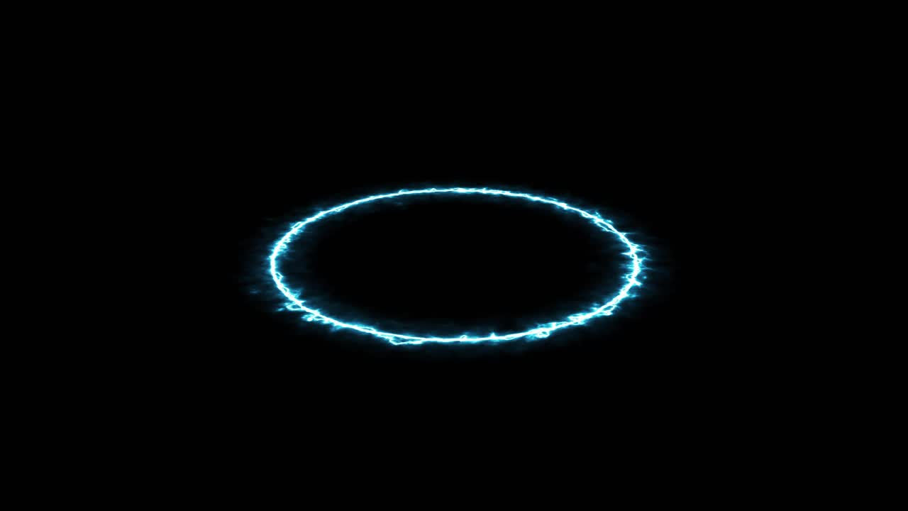 Neon Blue Energy Circle