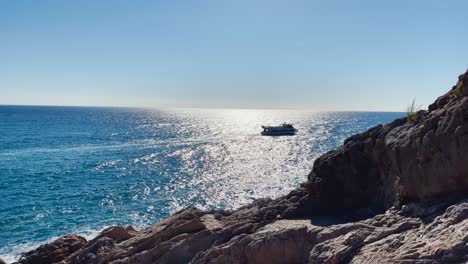 Then-sea-Bahía-de-La-Mar-Menuda-beautiful-beach-with-turquoise-water-and-thick-sands-Caribbean-blue-sea-turquoise-rocks-in-the-background-without-people