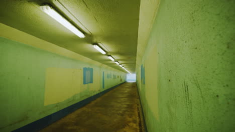 garage door shut inside a hongkong abandoned subway