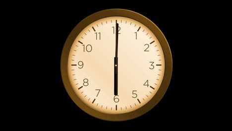 clock timelapse looping 12 hours - clock - wall clock - minimal abstract motion 3d rendering clock time concept time lapse hours - clock time lapse - clock time lapse loopable - 12 hours timelapse - brown color clock loop - black background - clock time