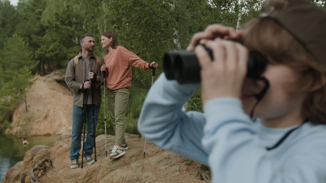 Family on a hiking adventure