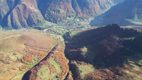 Scenic view of Cauterets for hiking, climbing, skiing in Pyrenees National Park