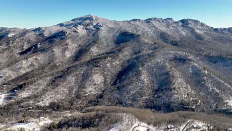 aerial wide shot grandfather mountain nc, north carolina